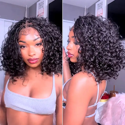 ✨13x6 HD Lace Boho Braids Wig | Glueless Wear & Go Water Wave