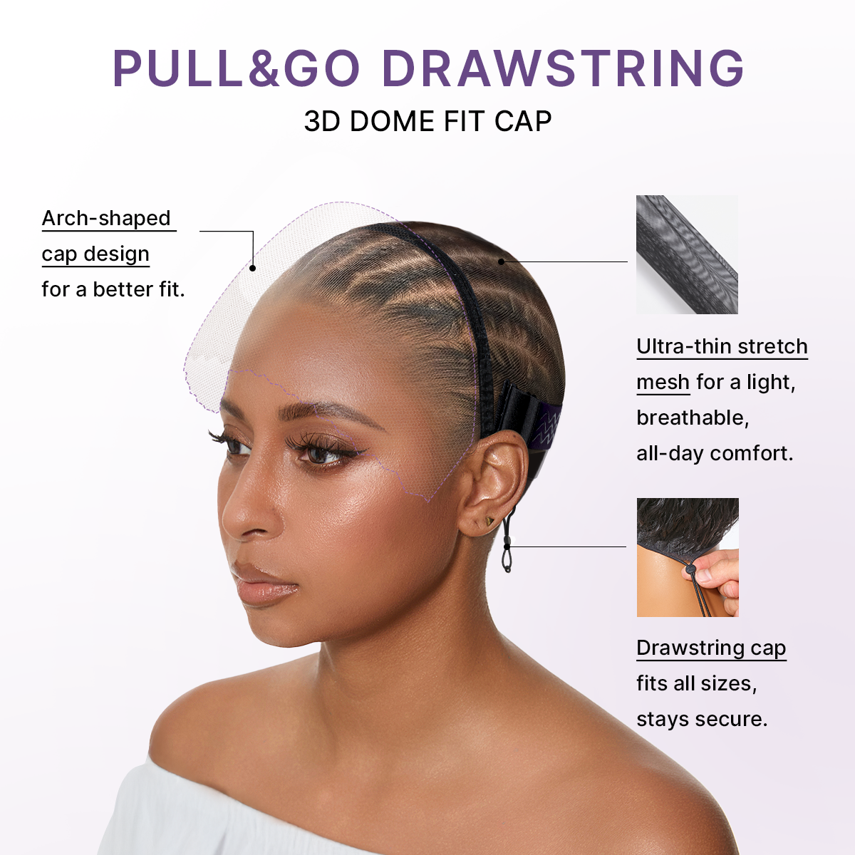 ⭐Glueless Water Wave Wig – Fluffy & Natural Volume