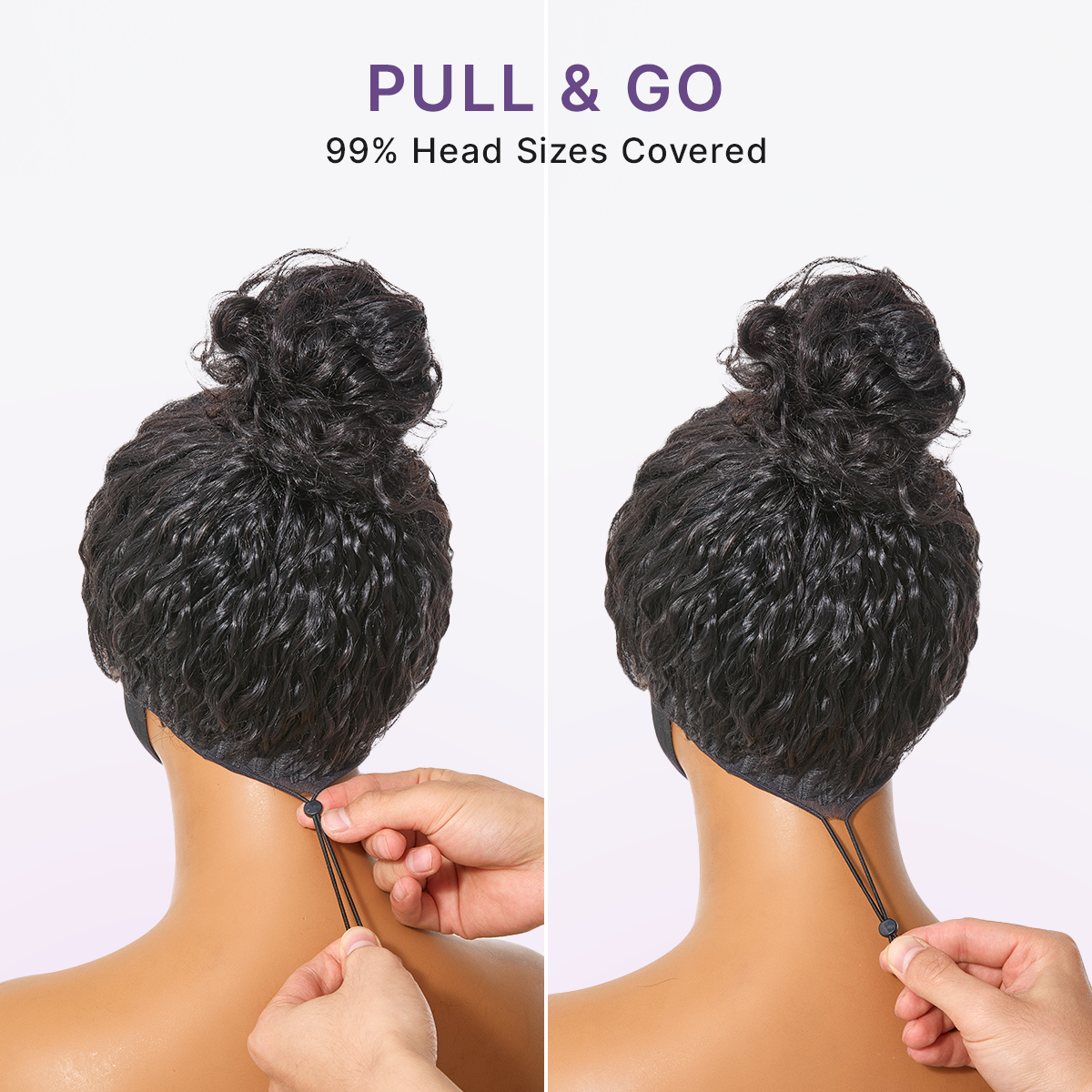 ⭐Glueless Water Wave Wig – Fluffy & Natural Volume
