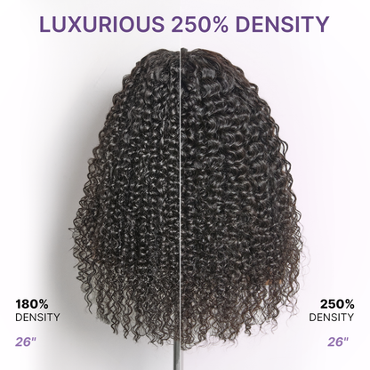 ⭐Glueless Water Wave Wig – Fluffy & Natural Volume