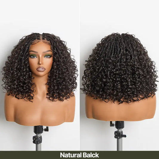 ✨13x6 HD Lace Boho Braids Wig | Glueless Wear & Go Water Wave