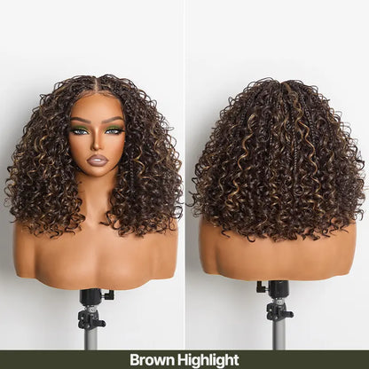 ✨13x6 HD Lace Boho Braids Wig | Glueless Wear & Go Water Wave